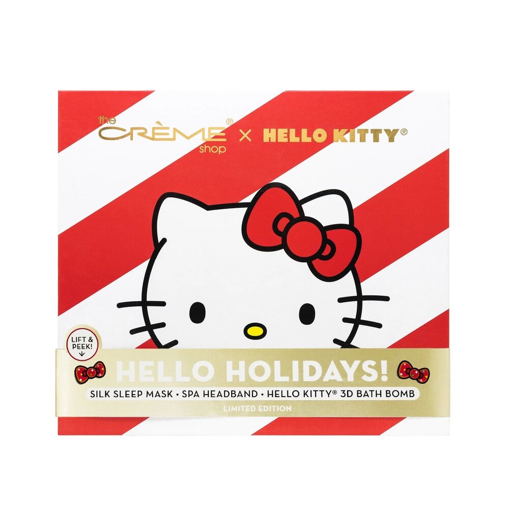 The Crème Shop x Hello Kitty "Hello Holidays!" 3 Piece Spa Set Limited Edition